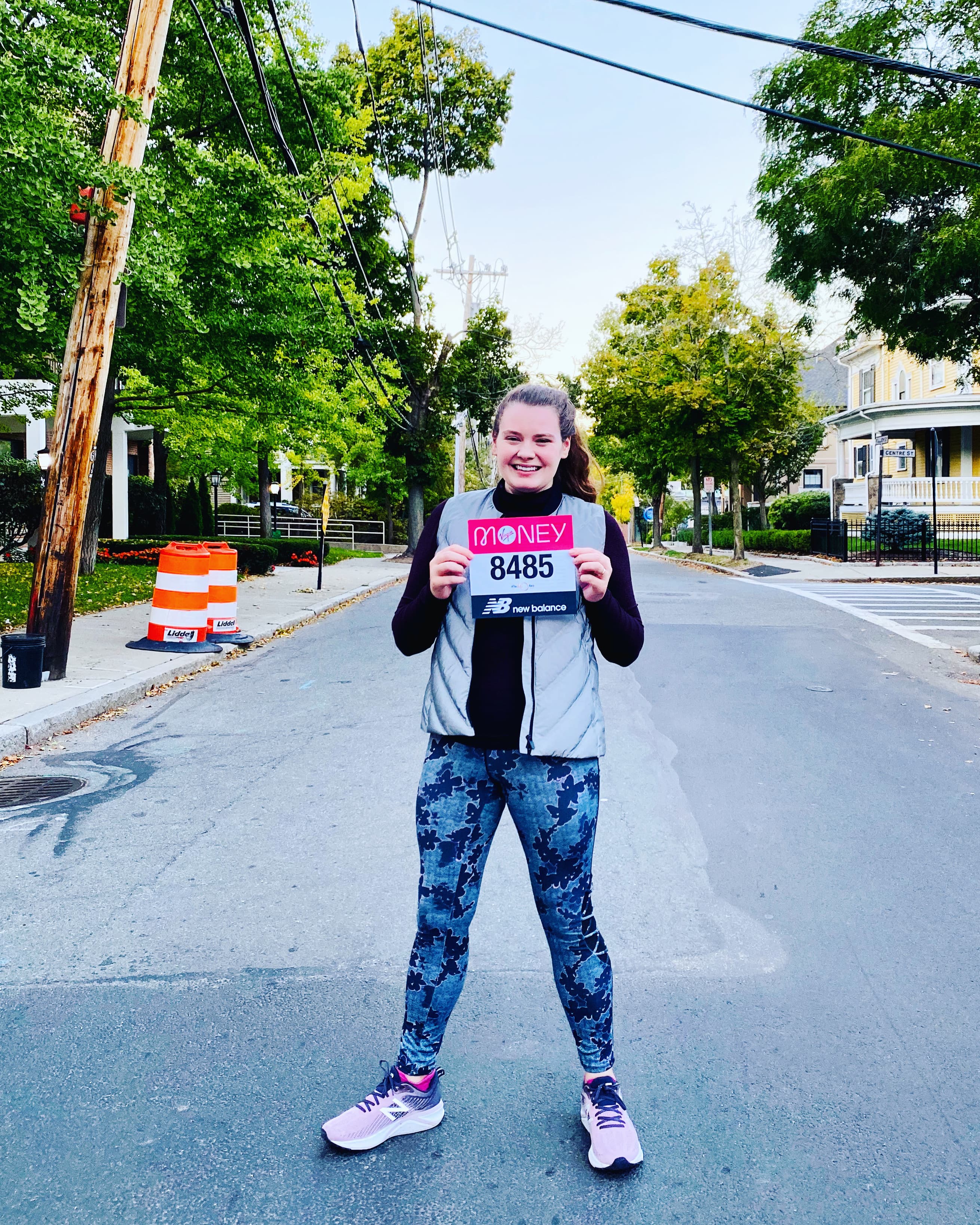 Kailey Bennett after a marathon, enjoying Clearflour bread