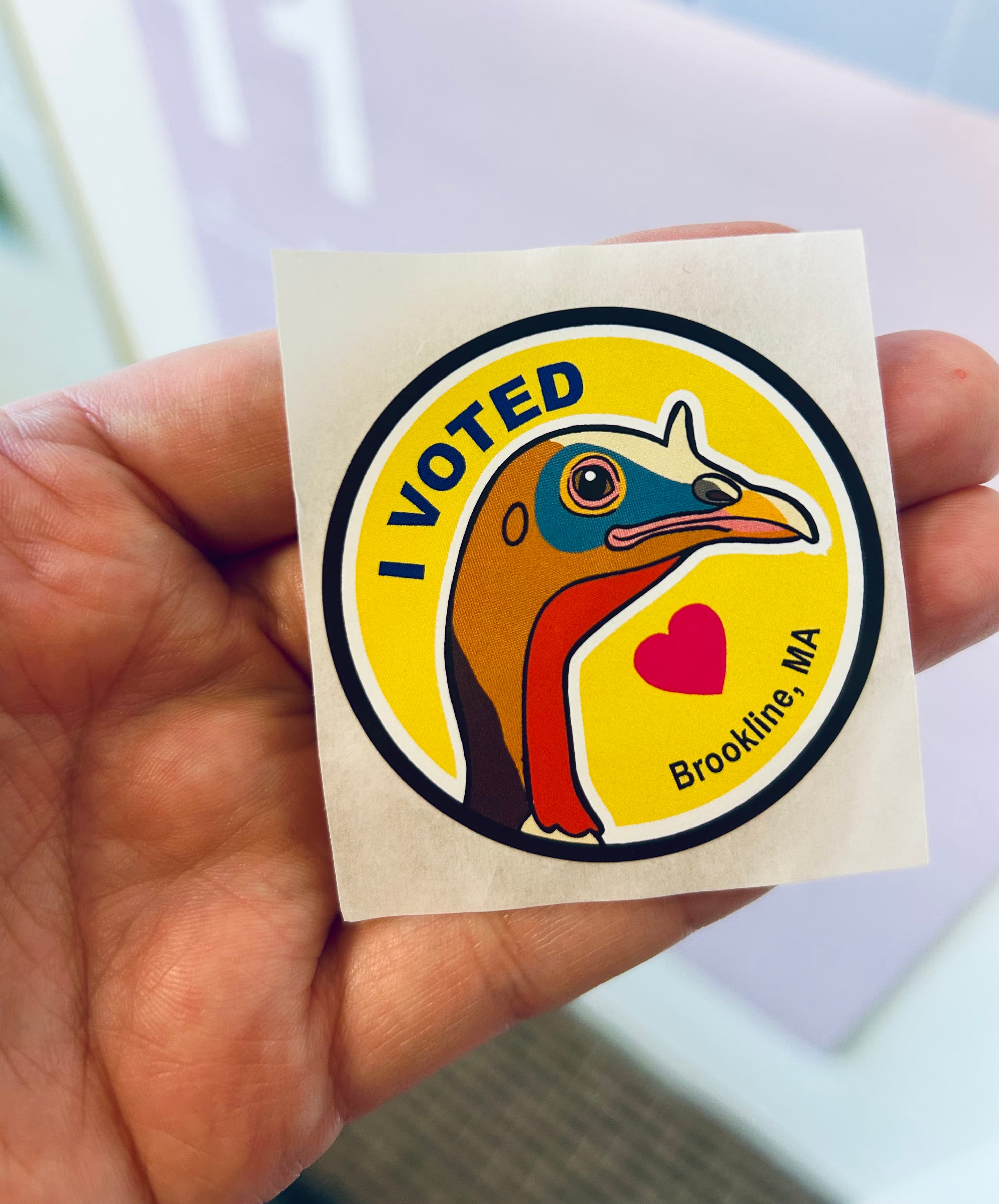 Kailey Bennett's I voted sticker